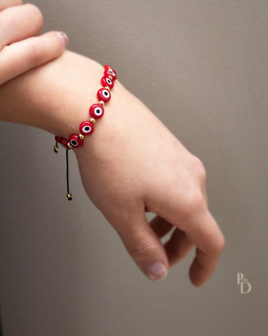 Pulsera ojo turco rojo